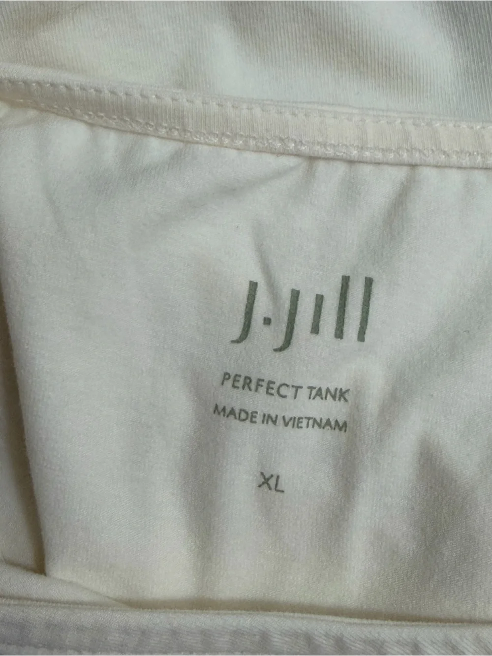 J Jill Women’s Size XL Sleeveless Scoop Neck Off White Perfect Tank